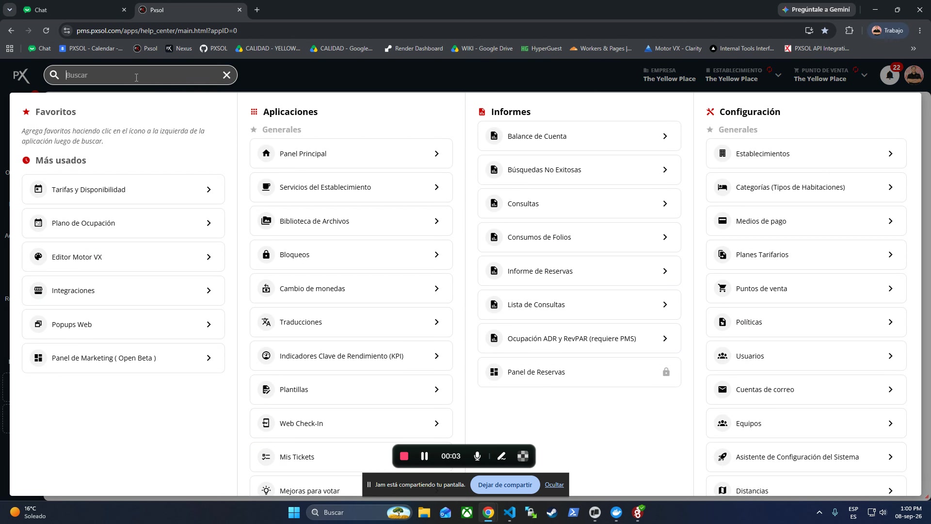 Barra de búsqueda del sistema con el texto 'editor' ingresado.